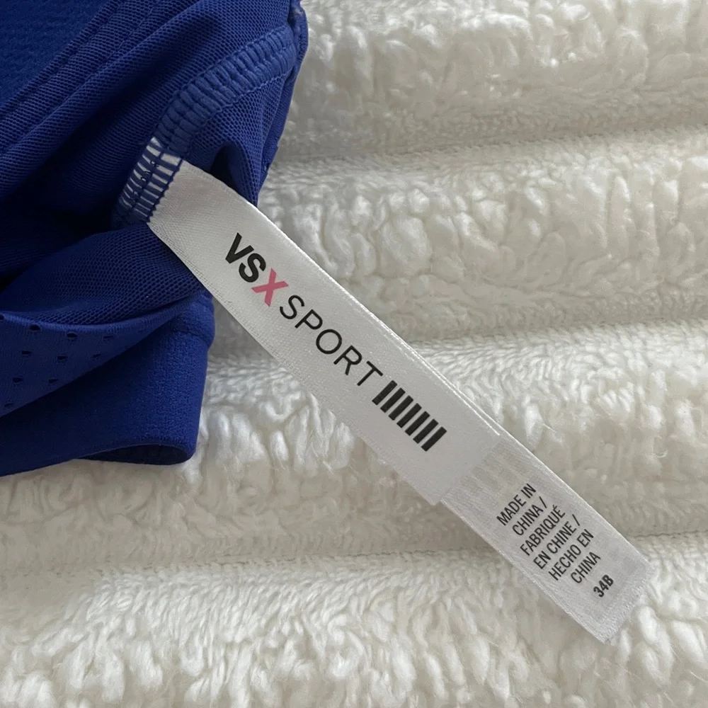 Victoria's Secret VSX SPORT Blue Strappy Sports Bra 34B - Picture 8 of 10